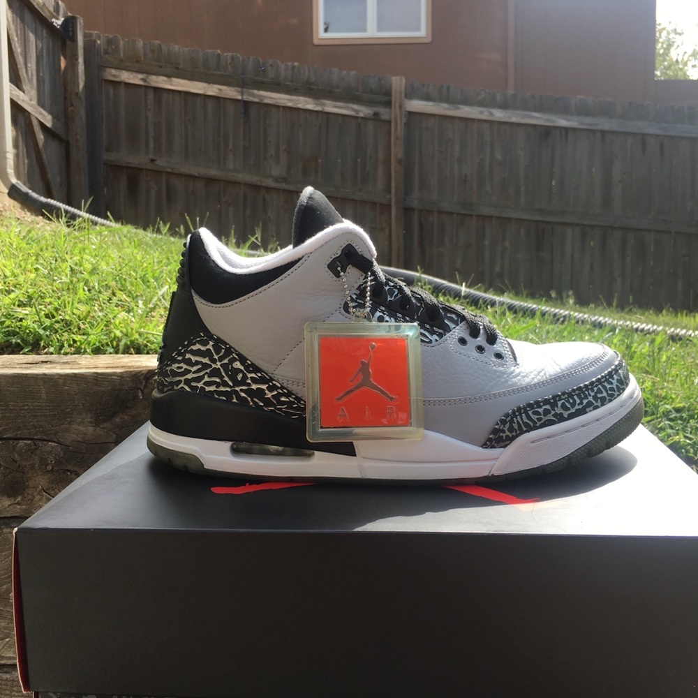 🔑 Jordan 3 Wolf Grey Size 9.5